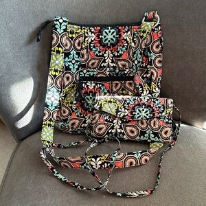 Vera Bradley Crossbody Hipster and Wallet Set Sierra Pattern